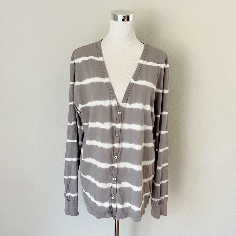 Drifter Cotton Striped Thin Cardigan Size XL